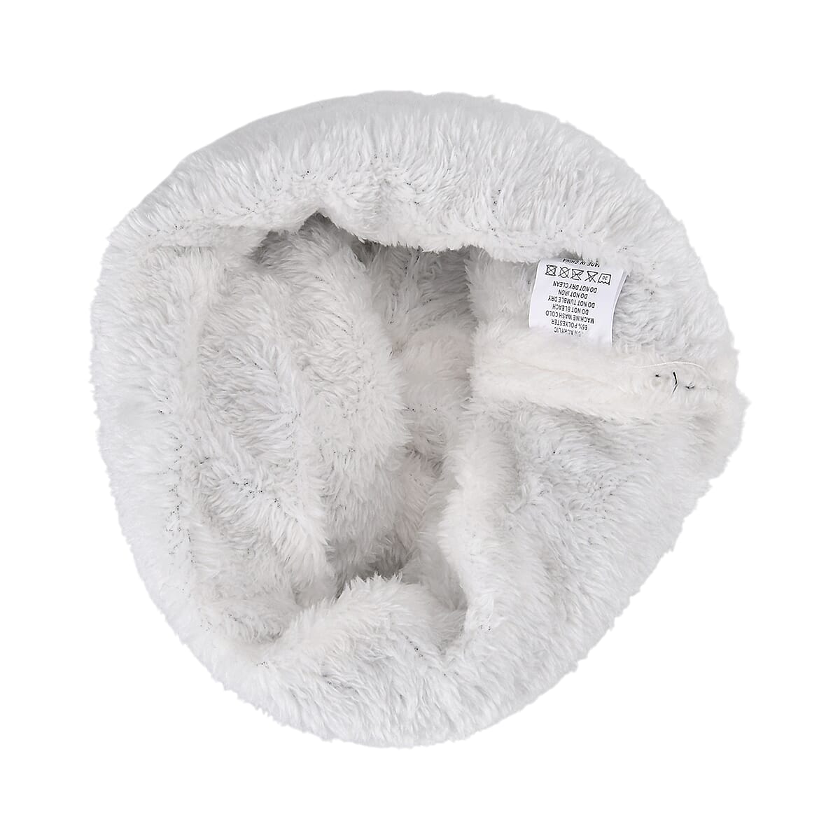 Livmore USB Rechargeable Waterproof LED Lighted Beanie Cap with Sherpa Lining and with Faux fur Bubble - Black image number 5