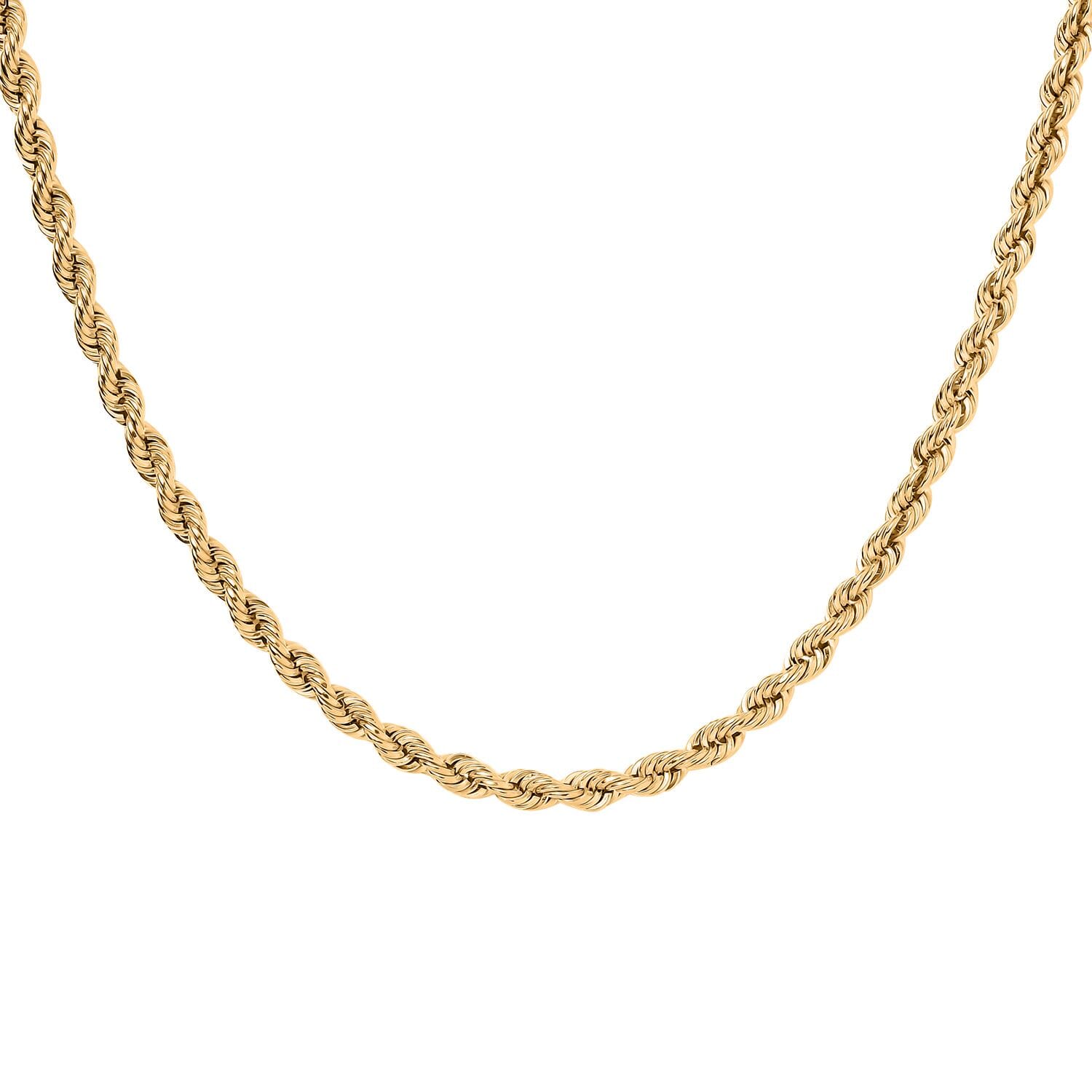 3.3mm Rope Chain Necklace in 22K Yellow Gold 9.0 Grams 20 Inches