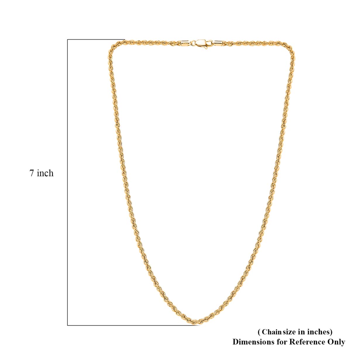 22K Yellow Gold 3.3mm Rope Chain Necklace 20 Inches 9.10 Grams (Del. in 10-12 Days) image number 6