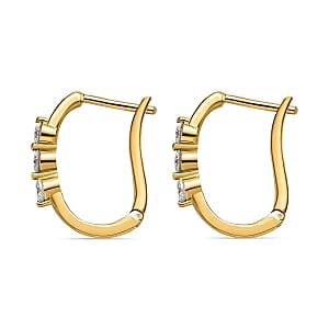 Moissanite 0.06 ctw Earrings in 14K YG Over Sterling Silver