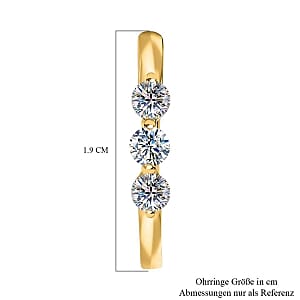 Moissanite 0.06 ctw Earrings in 14K YG Over Sterling Silver