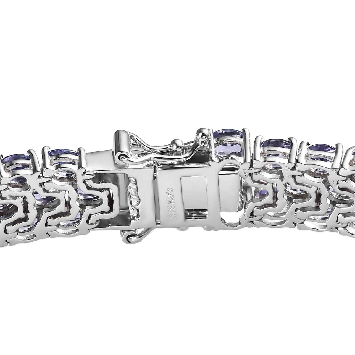 Karis Tanzanite Three-Row Bracelet in Platinum Bond (7.25 In) (Del. in 5-7 Days) 21.00 ctw image number 3