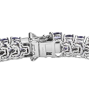 Karis Tanzanite Three-Row Bracelet in Platinum Bond (7.25 In) 20.25 ctw