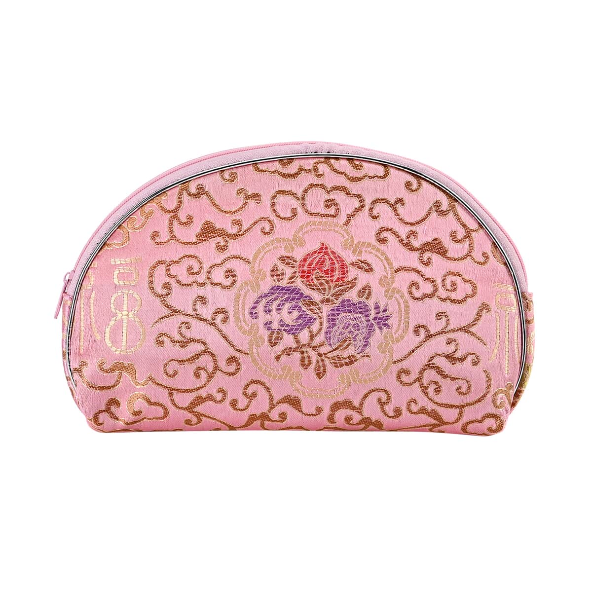 Set of 10 Pink Multi-Purpose Jewelry Bag with Zipper (8.7"x5.7", 6.9"x4.7", 5.5"x3.9", 4.3"x3.5", 3.5"x2.9") image number 1