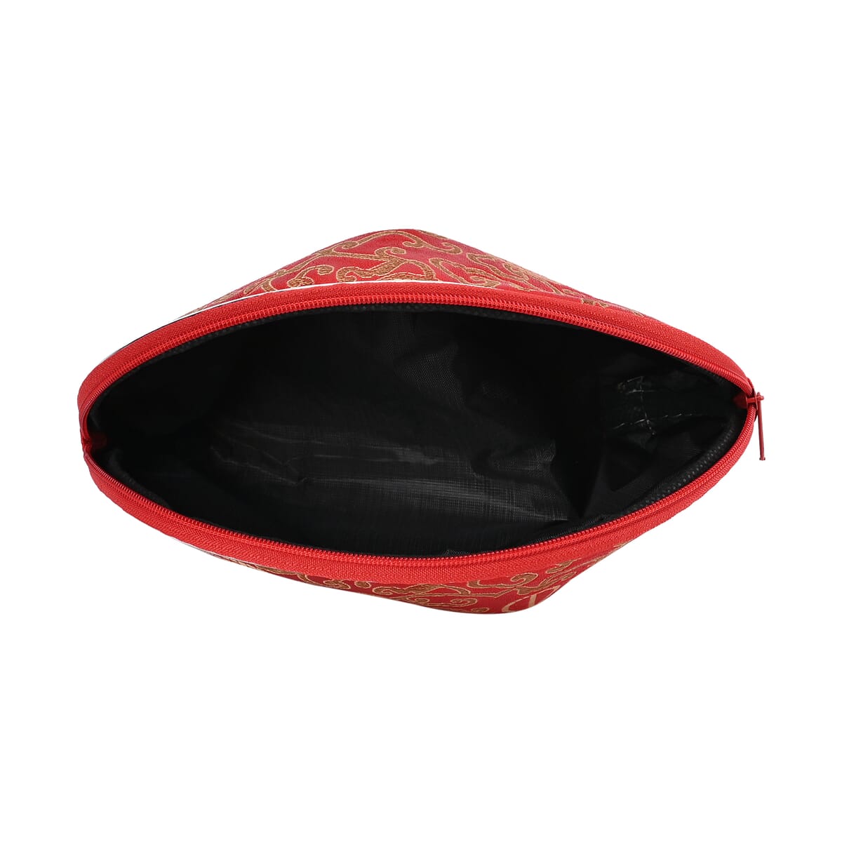 Set of 10 Red Multi-Purpose Jewelry Bag with Zipper image number 4