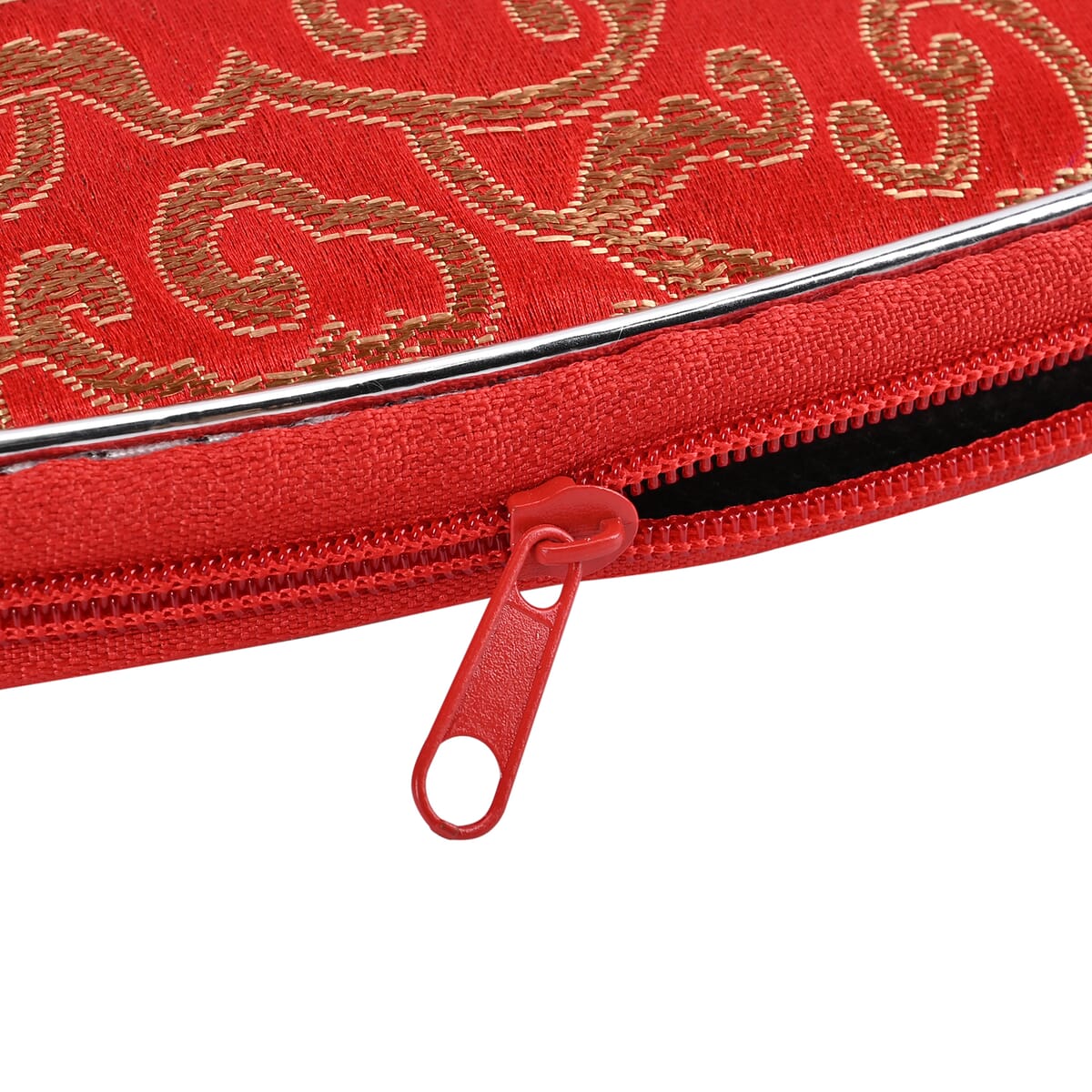 Set of 10 Red Multi-Purpose Jewelry Bag with Zipper image number 5