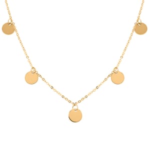 Dischi Italian 14K Yellow Gold Necklace 18 Inches 1.25 g