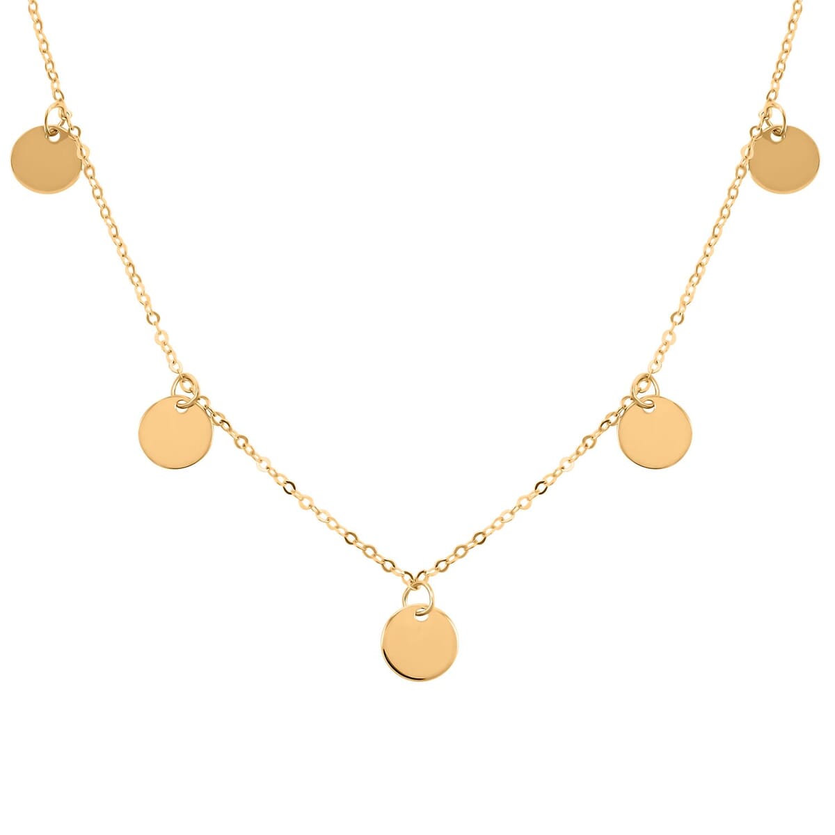 Dischi Italian 14K Yellow Gold Necklace 18 Inches 1.25 g image number 0