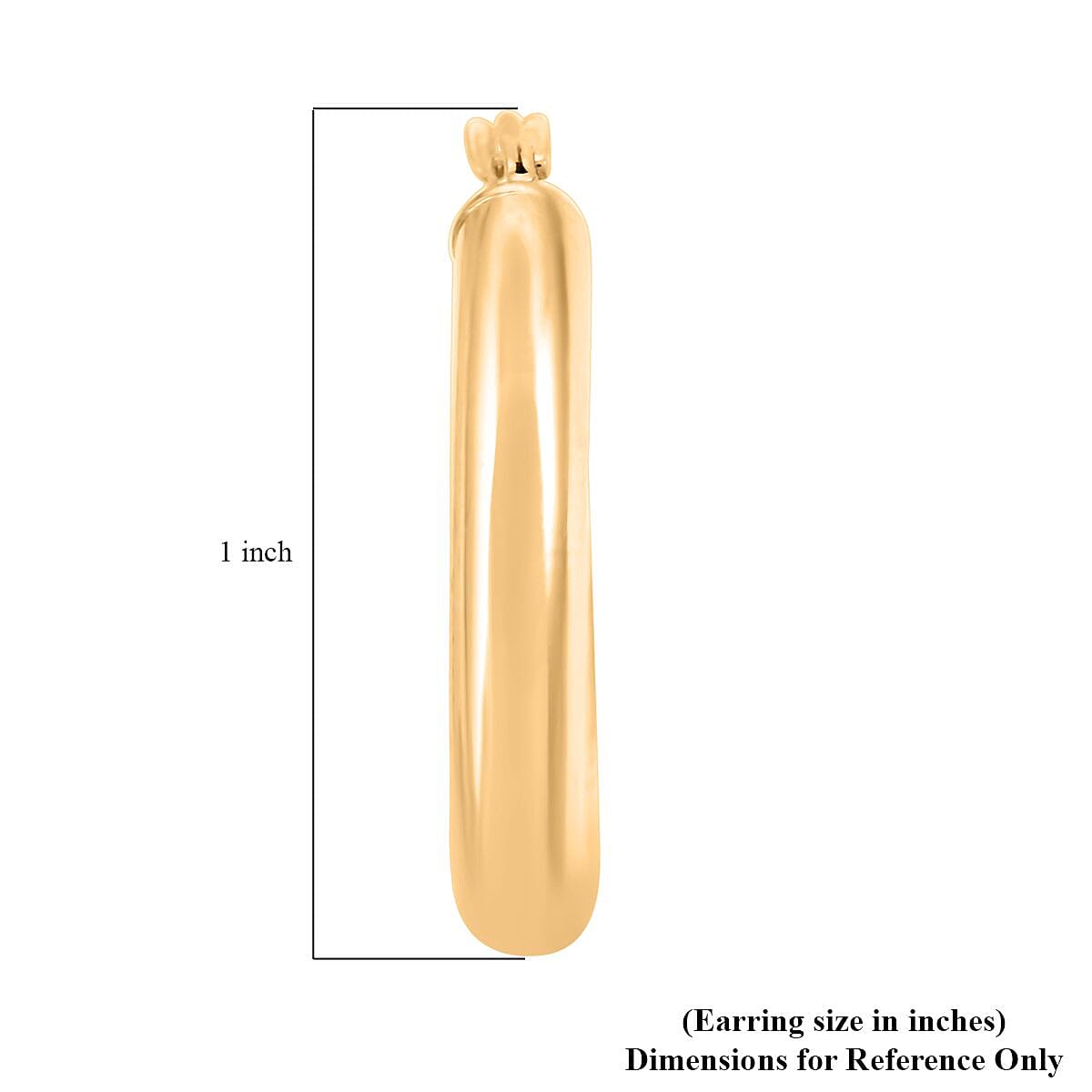 Vicenza Oval Italian 14K Yellow Gold Hoop Earrings 1.50 Grams image number 4