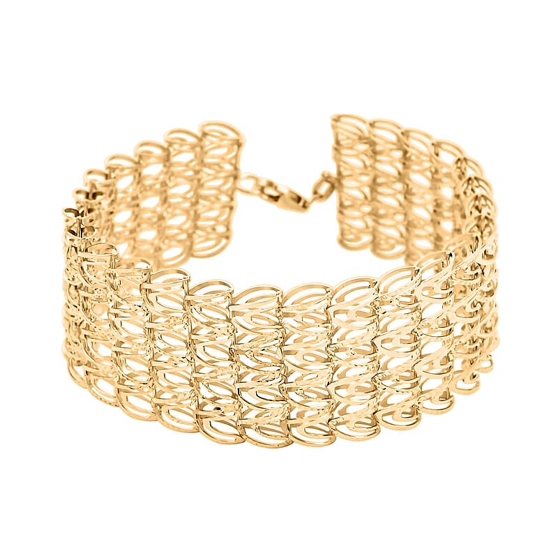 Stravaganza Italian 14K Yellow Gold Bracelet (7.50 In) 20.43 Grams