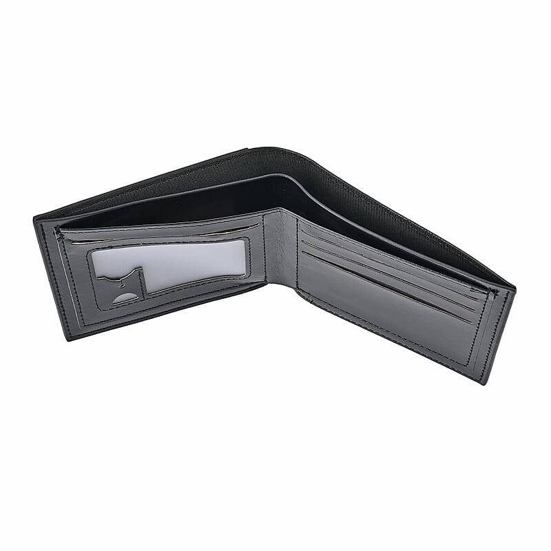3 Piece Set -Black Faux Leather RFID Wallet, Pen and Stainless Steel Knife 