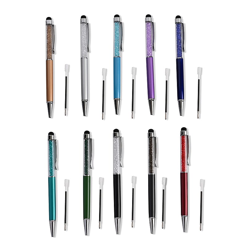 Set of 10 Multi Color Ball Point Pen with 5 Refills