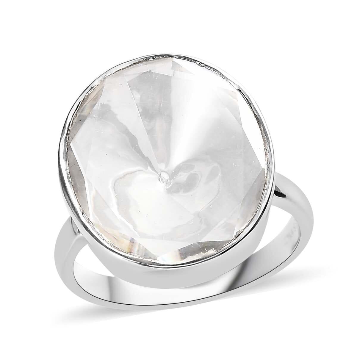 Polki Moissanite Solitaire Ring in Platinum Over Sterling Silver 2.00 ctw image number 0