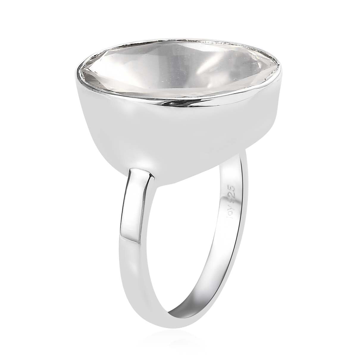 Polki Moissanite Solitaire Ring in Platinum Over Sterling Silver 2.00 ctw image number 3