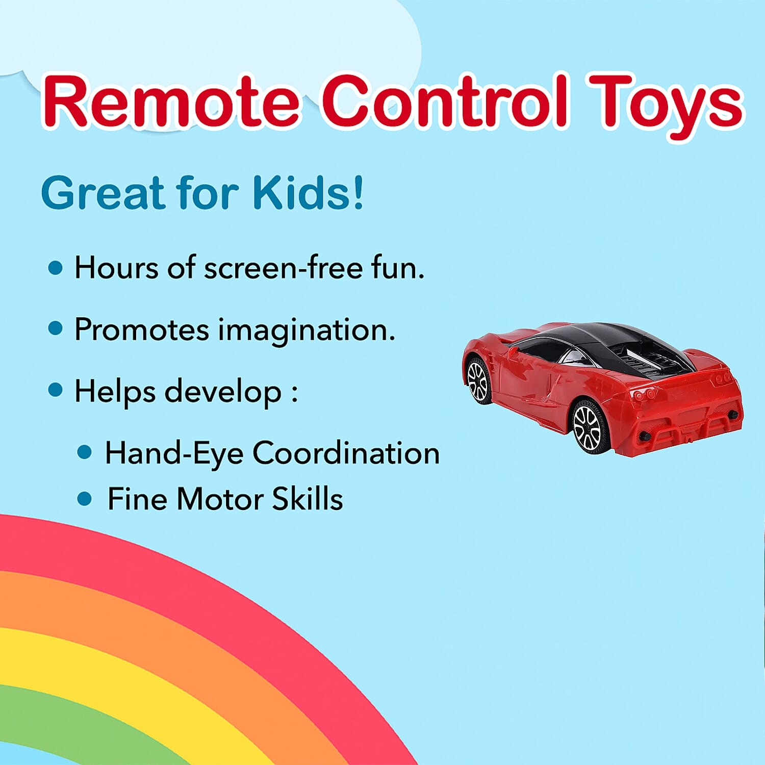 Red 4 Channels RC Stunt Car with Lights and Remote Control, Kids Stunt Car Toy For Birthday Gift (3xAA for Car, 2xAA for Controller Battery Not Included)