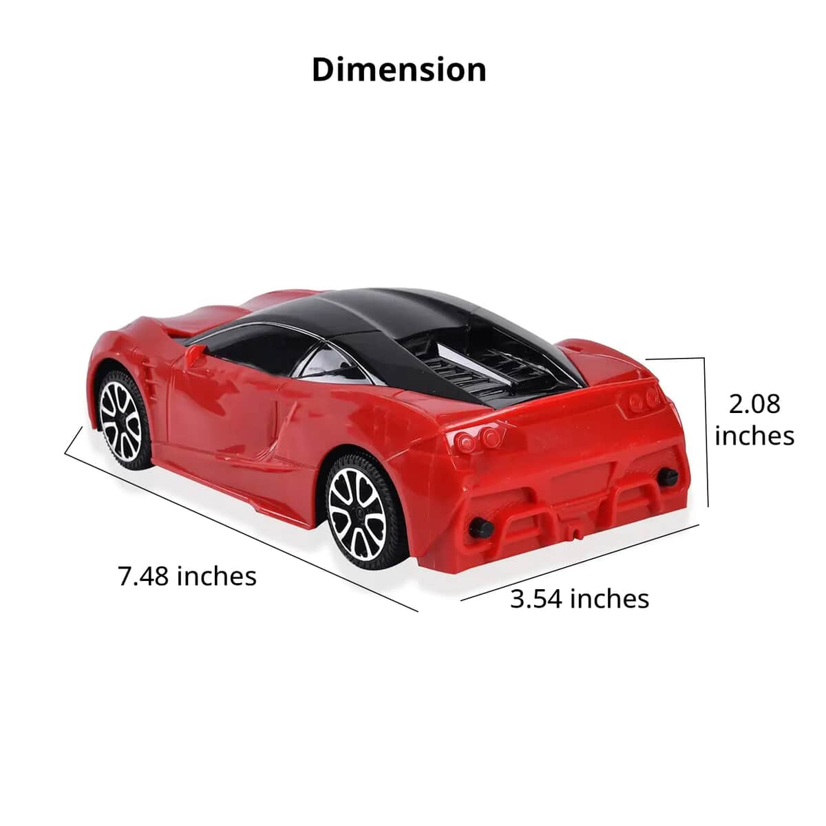 Set of 2 Red Channel Car with 3D Lights (3xAA for Car, 2xAA for Controller Battery Not Included) image number 5