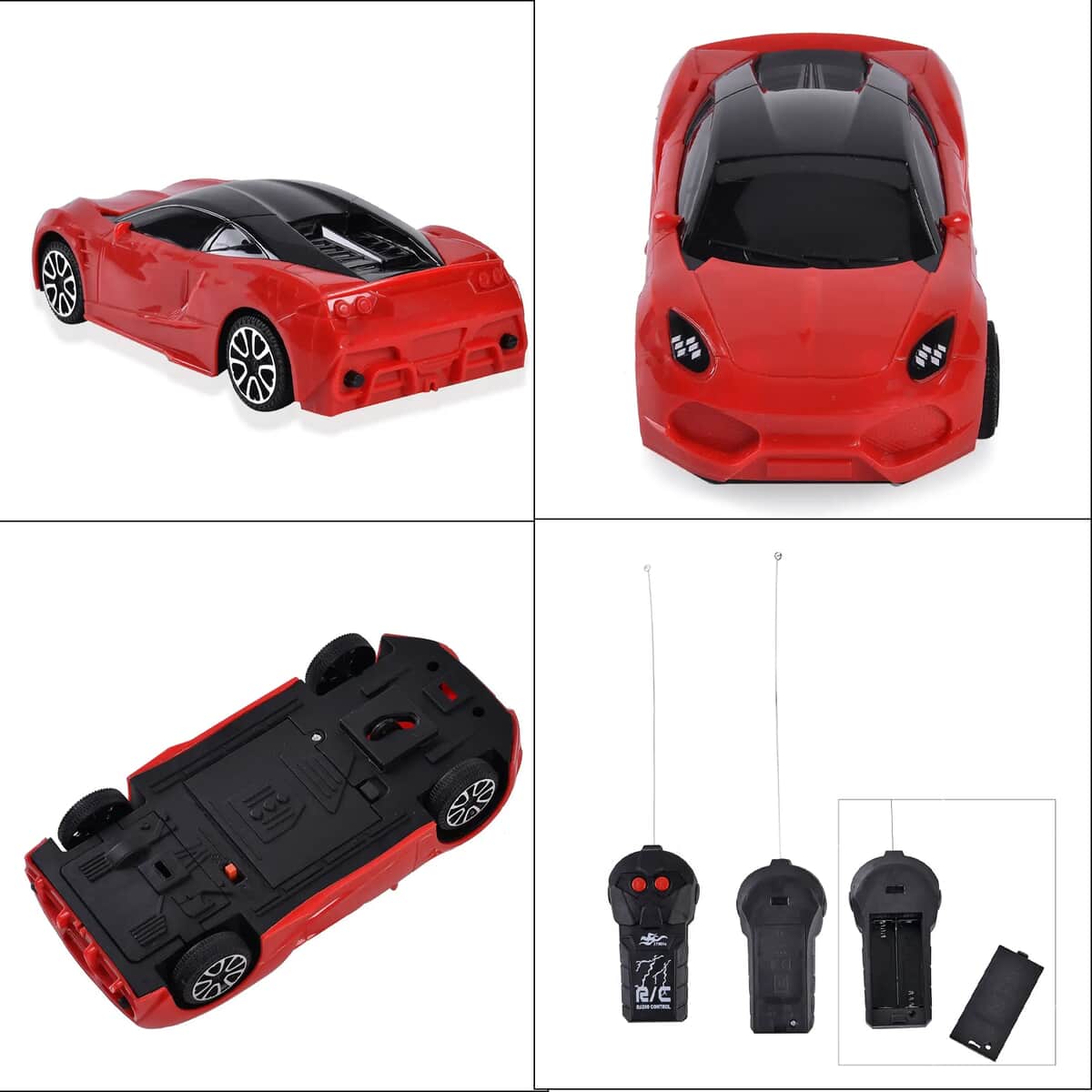 Set of 2 Red Channel Car with 3D Lights (3xAA for Car, 2xAA for Controller Battery Not Included) image number 6