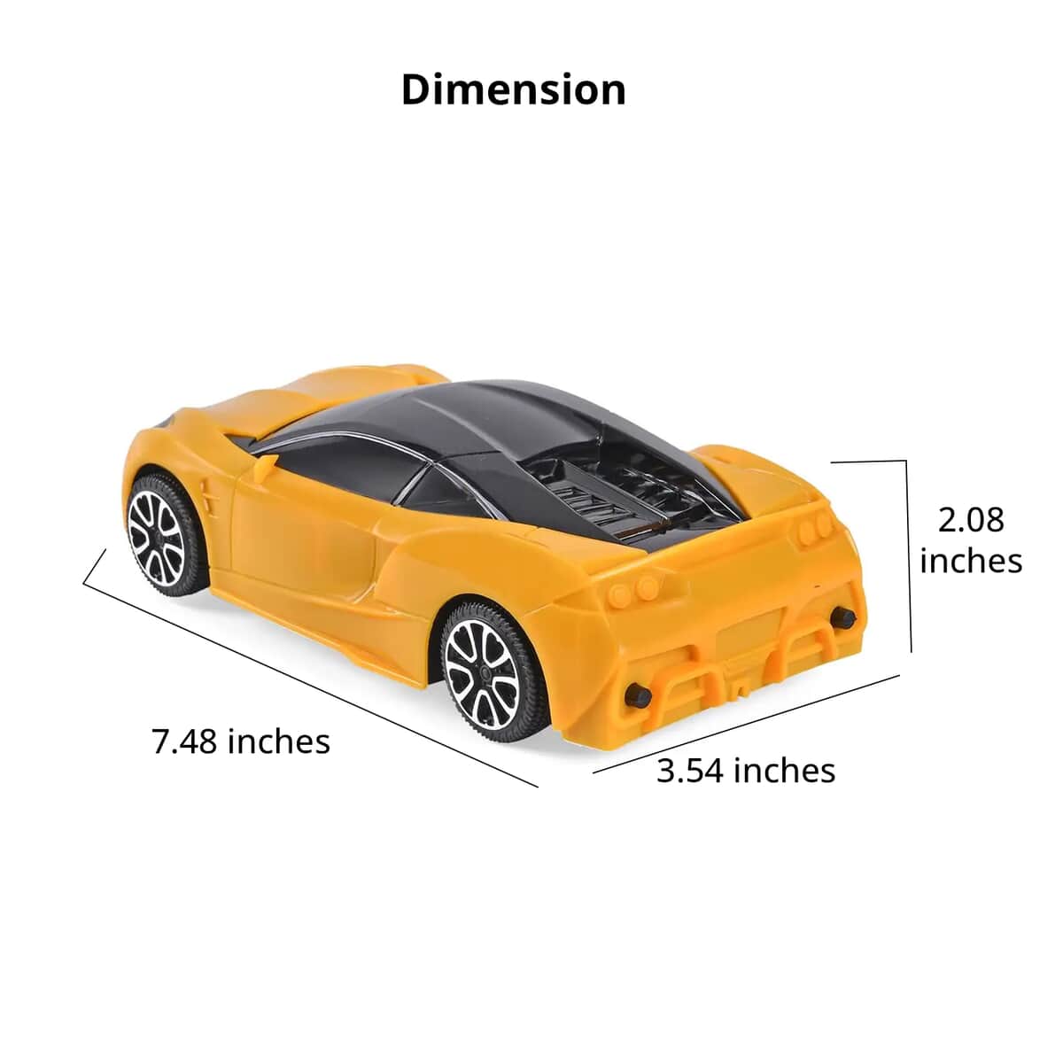 Yellow 4 Channels RC Stunt Car with Lights and Remote Control, Kids Stunt Car Toy For Birthday Gift (3xAA for Car, 2xAA for Controller Battery Not Included) image number 5