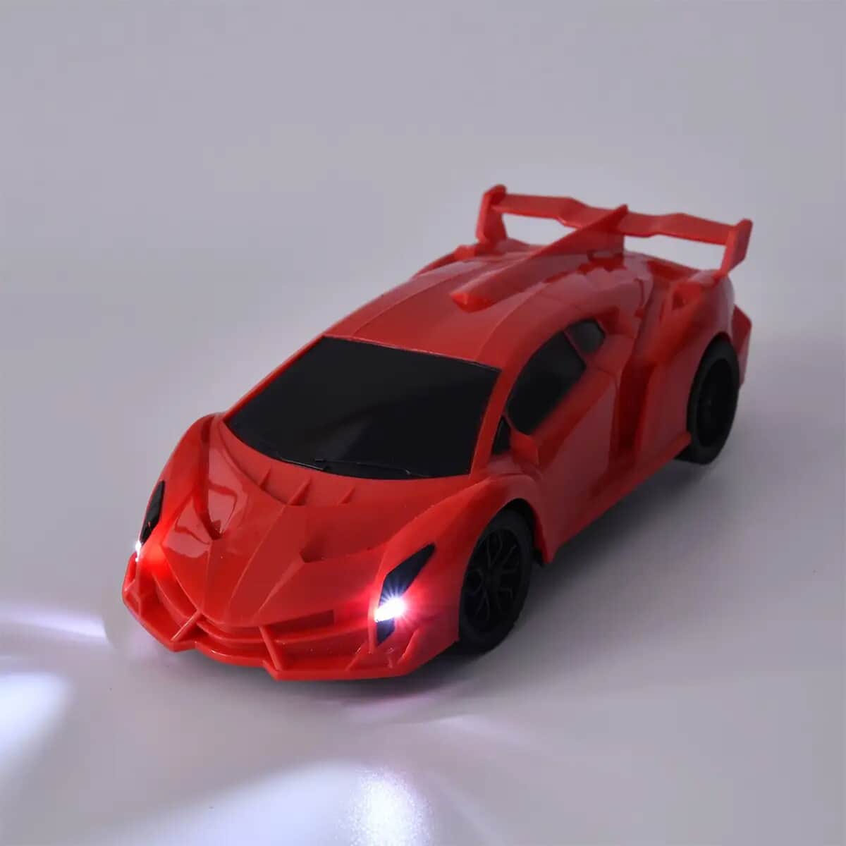 Red 4 Channels Toy Car with LED Light (3xAA for Car, 2xAA for controller Not Included) image number 1