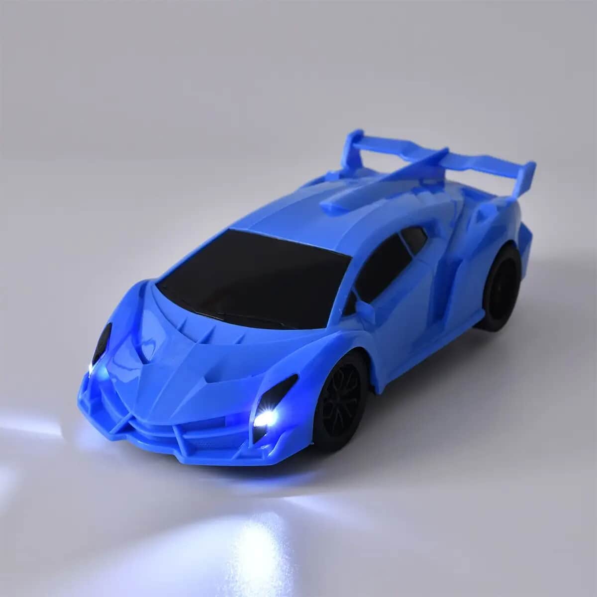 Blue 4 Channels Toy Car with LED Light (3xAA for Car, 2xAA for controller Not Included) image number 1