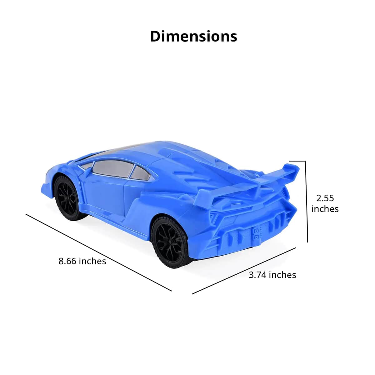 Blue 4 Channels Toy Car with LED Light (3xAA for Car, 2xAA for controller Not Included) image number 4