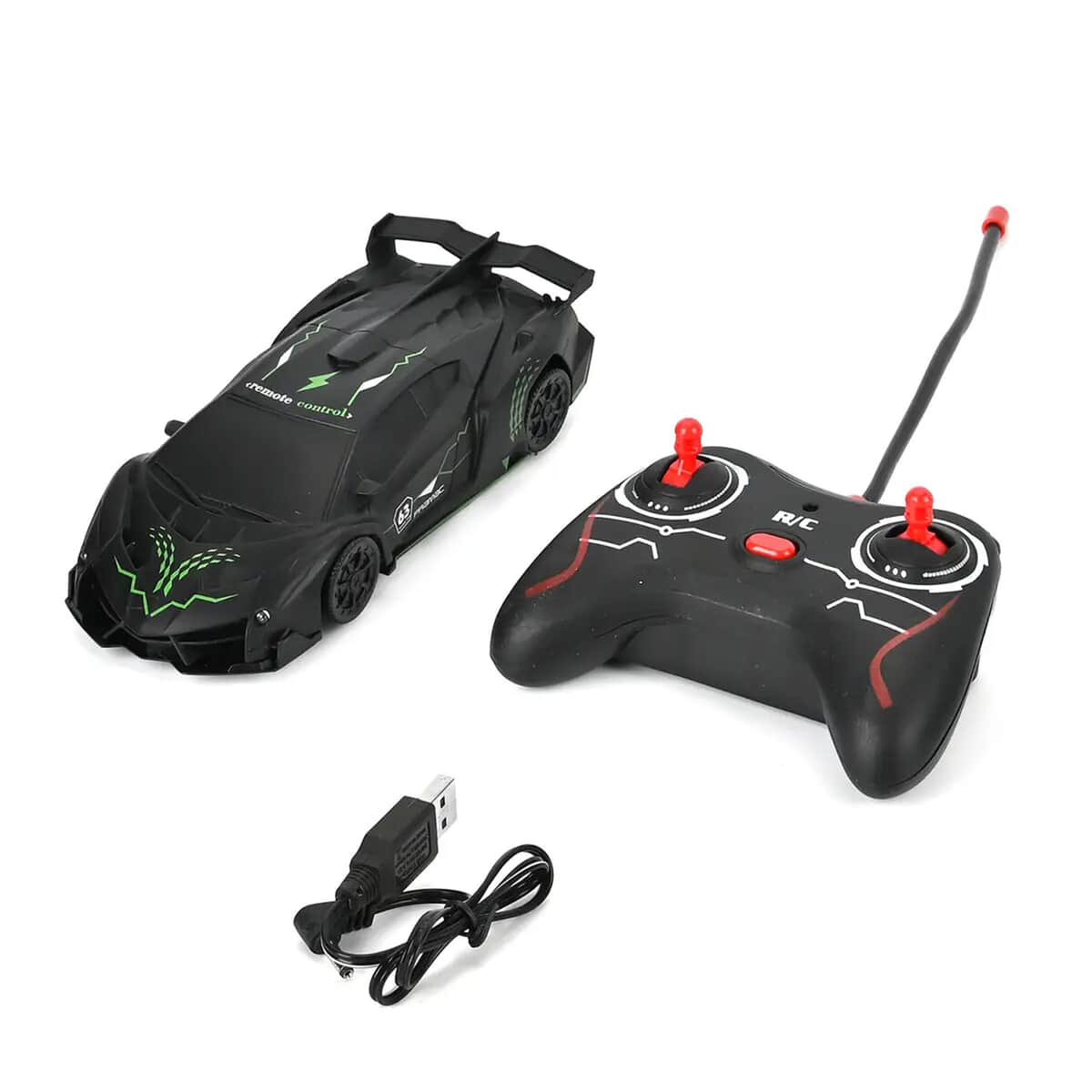 Black Remote Control Racing Wall Climbing Rechargeable Stunt Car (2xAA Battery Not Included) image number 0