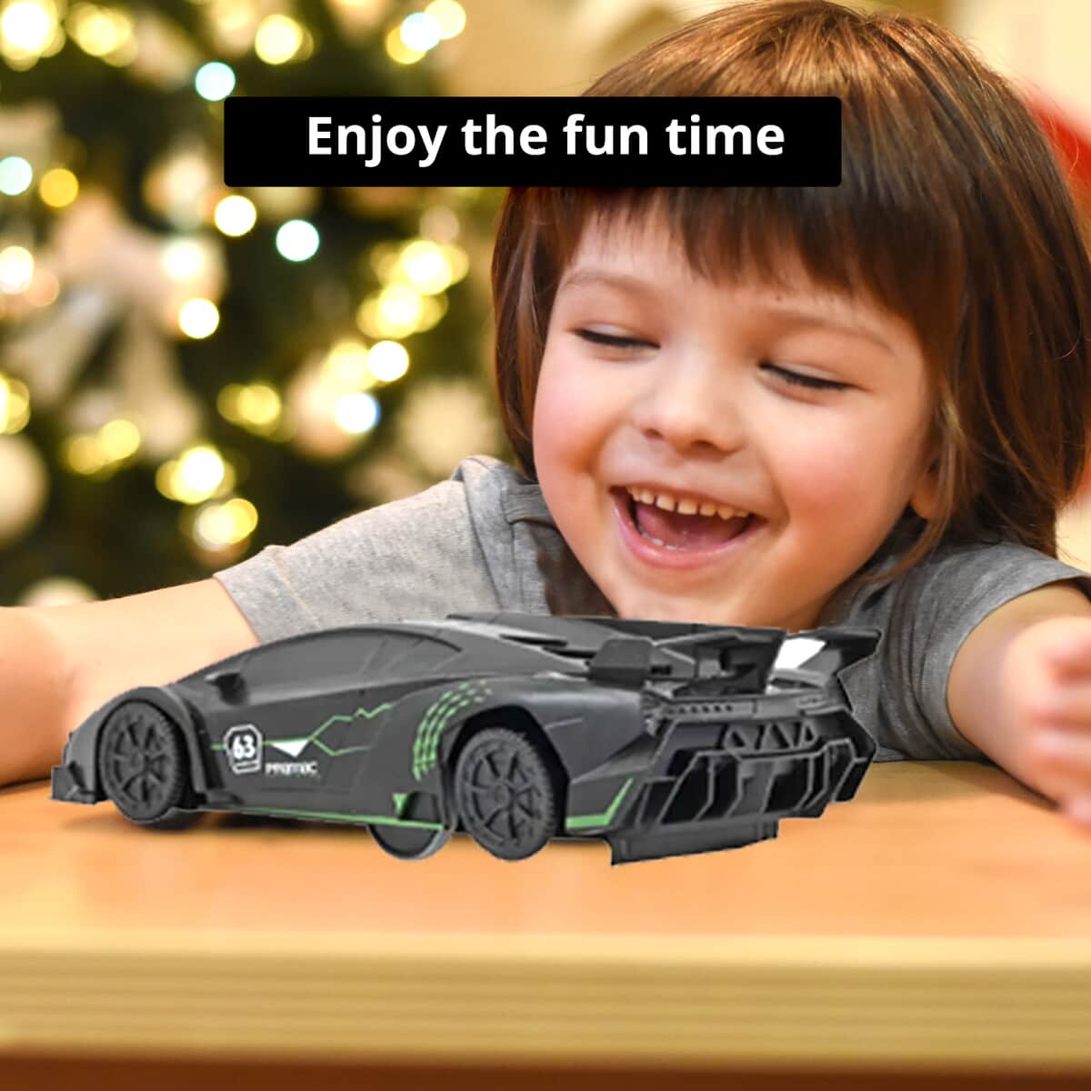 Black Remote Control Racing Wall Climbing Rechargeable Stunt Car (2xAA Battery Not Included) image number 2