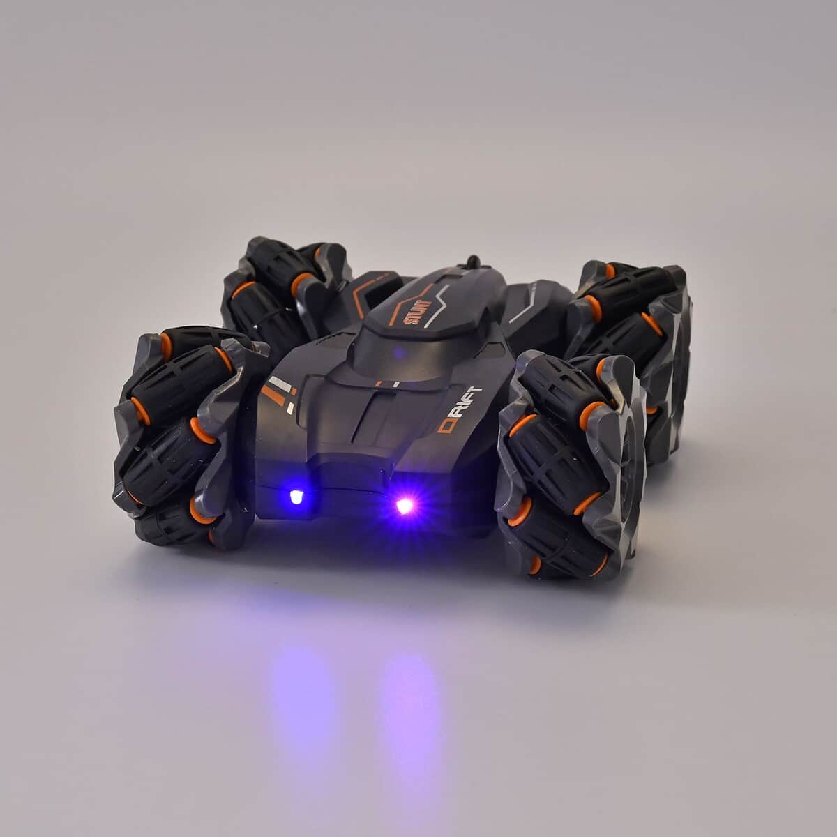 8 Channels Remote Control Double-sided Stunt Drift Car with Lights and Music - Orange (2xAA Battery Not Included) image number 1