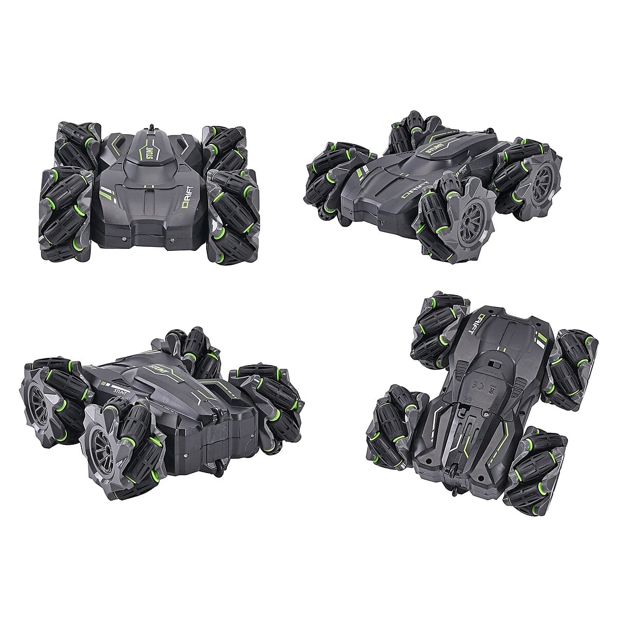 8 Channels Remote Control Double-sided Stunt Drift Car with Lights and Music - Green (2xAA Battery Not Included) image number 3