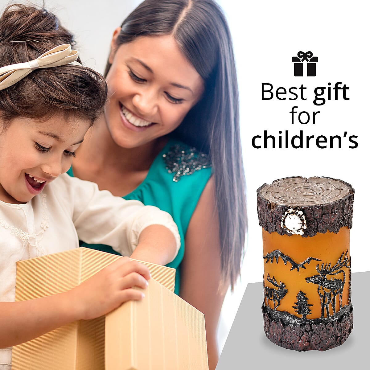 Polyresin Unique Box Shape Abstract Printed Pattern Lamp image number 3