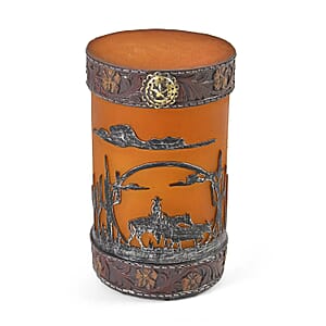 Polyresin Unique Box Shape Abstract Printed Pattern Lamp