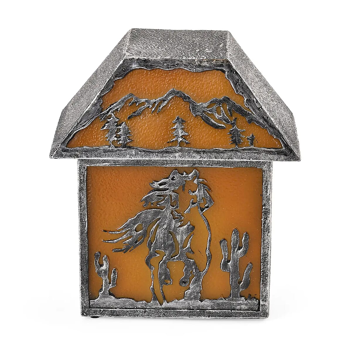 Polyresin Hut Shape Abstract Printed Pattern Lamp image number 0