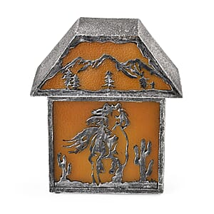 Polyresin Hut Shape Abstract Printed Pattern Lamp