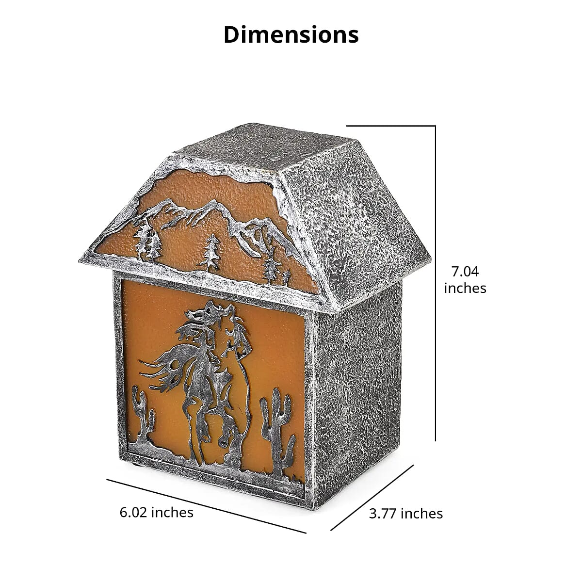 Polyresin Hut Shape Abstract Printed Pattern Lamp image number 5