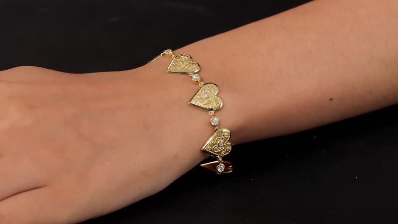 Moissanite Bracelet in Vermeil Yellow Gold Over Sterling Silver (6.50 In) 0.85 ctw