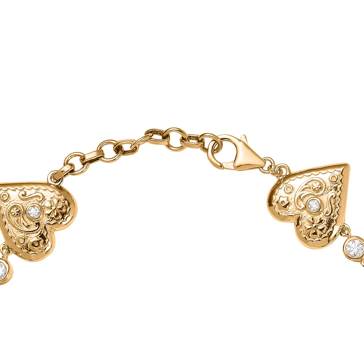 Moissanite Bracelet in Vermeil Yellow Gold Over Sterling Silver (6.50 In) 0.85 ctw image number 3