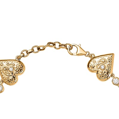 Moissanite Bracelet in Vermeil Yellow Gold Over Sterling Silver (6.50 In) 0.85 ctw