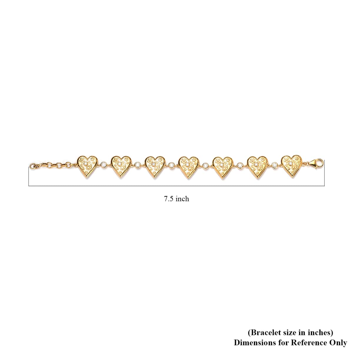 Moissanite Bracelet in Vermeil Yellow Gold Over Sterling Silver (6.50 In) 0.85 ctw image number 4