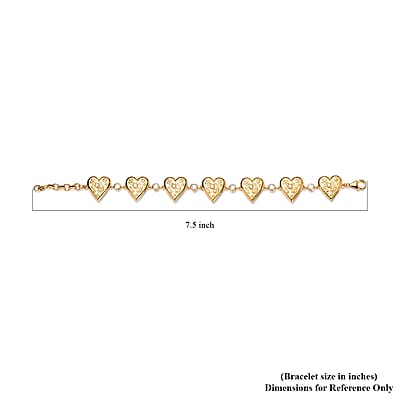Moissanite Bracelet in Vermeil Yellow Gold Over Sterling Silver (6.50 In) 0.85 ctw