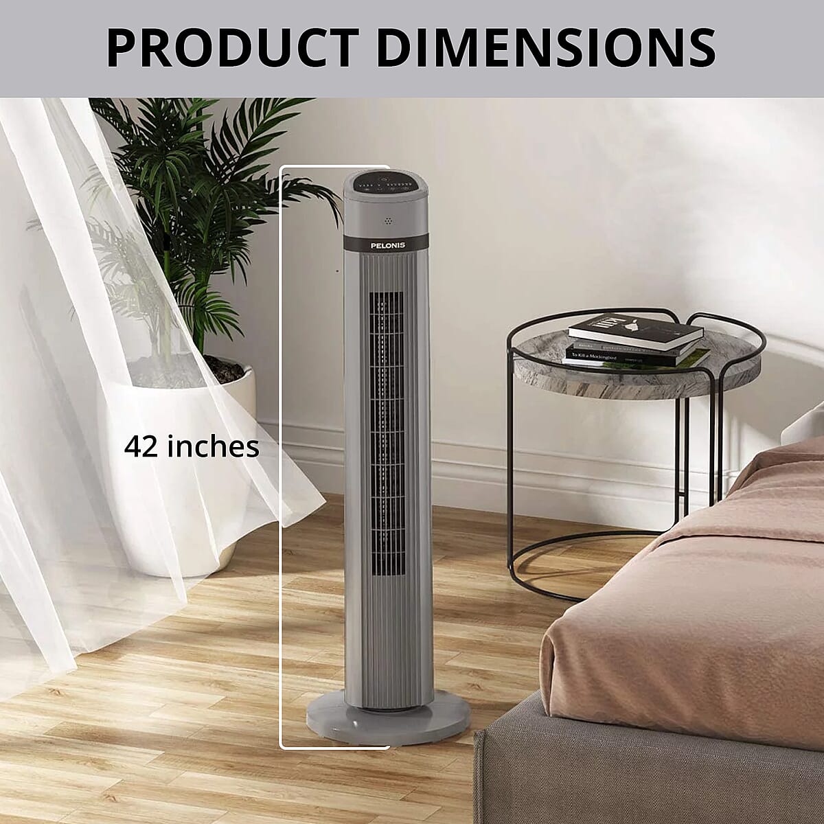 Buy Pelonis Black 40 Oscillating Tower Fan with Remote Control at ShopLC.
