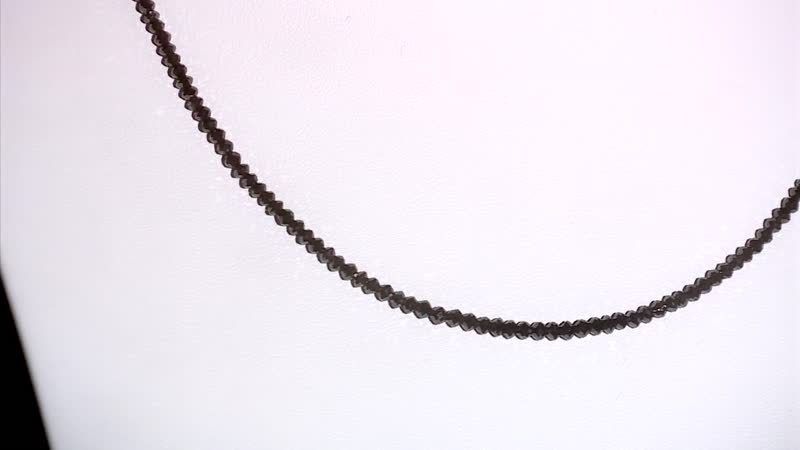 Certified & Appraised Rhapsody Black Diamond 24.00 ctw Beaded Necklace in 950 Platinum, 18 Inch Necklace, Black Diamond Necklace
