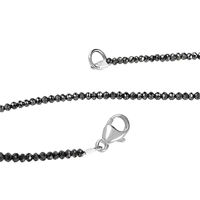 Certified & Appraised Rhapsody Black Diamond 24.00 ctw Beaded Necklace in 950 Platinum, 18 Inch Necklace, Black Diamond Necklace