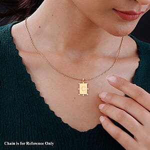 Italian 10K Yellow Gold Initial C Engravable Pendant