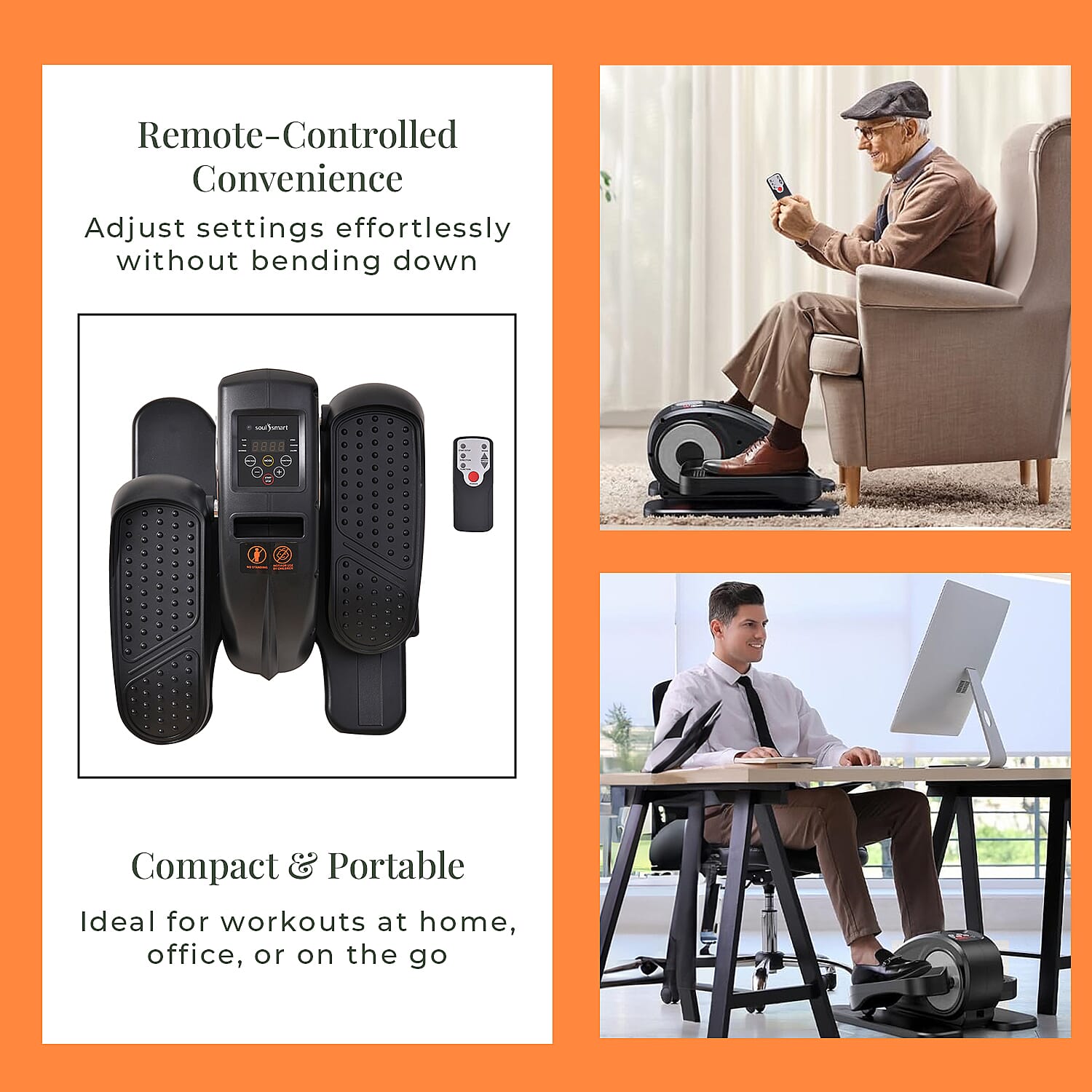 Soulsmart Electric Stepper with Remote - Black