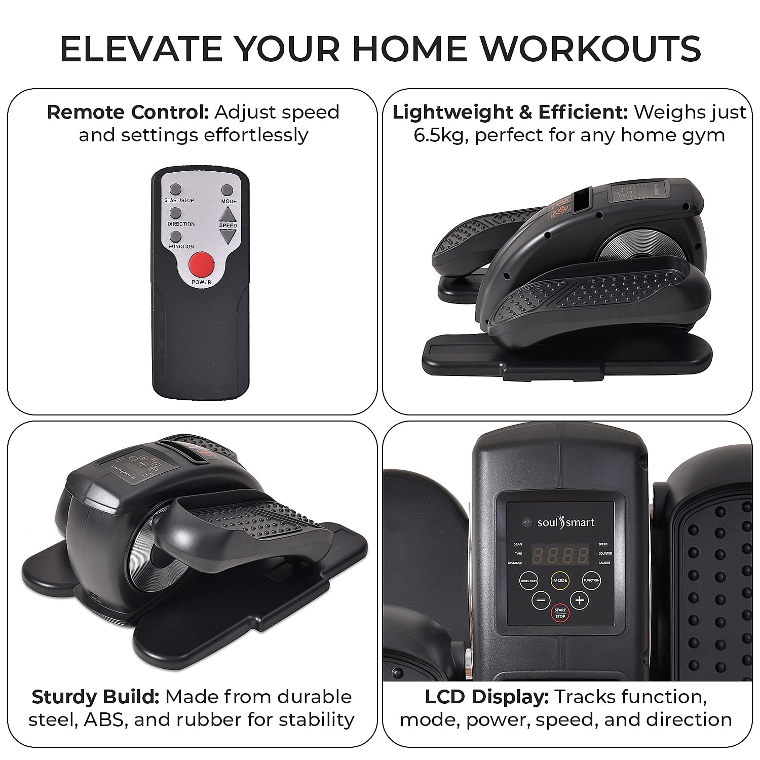 Soulsmart Electric Stepper with Remote - Black
