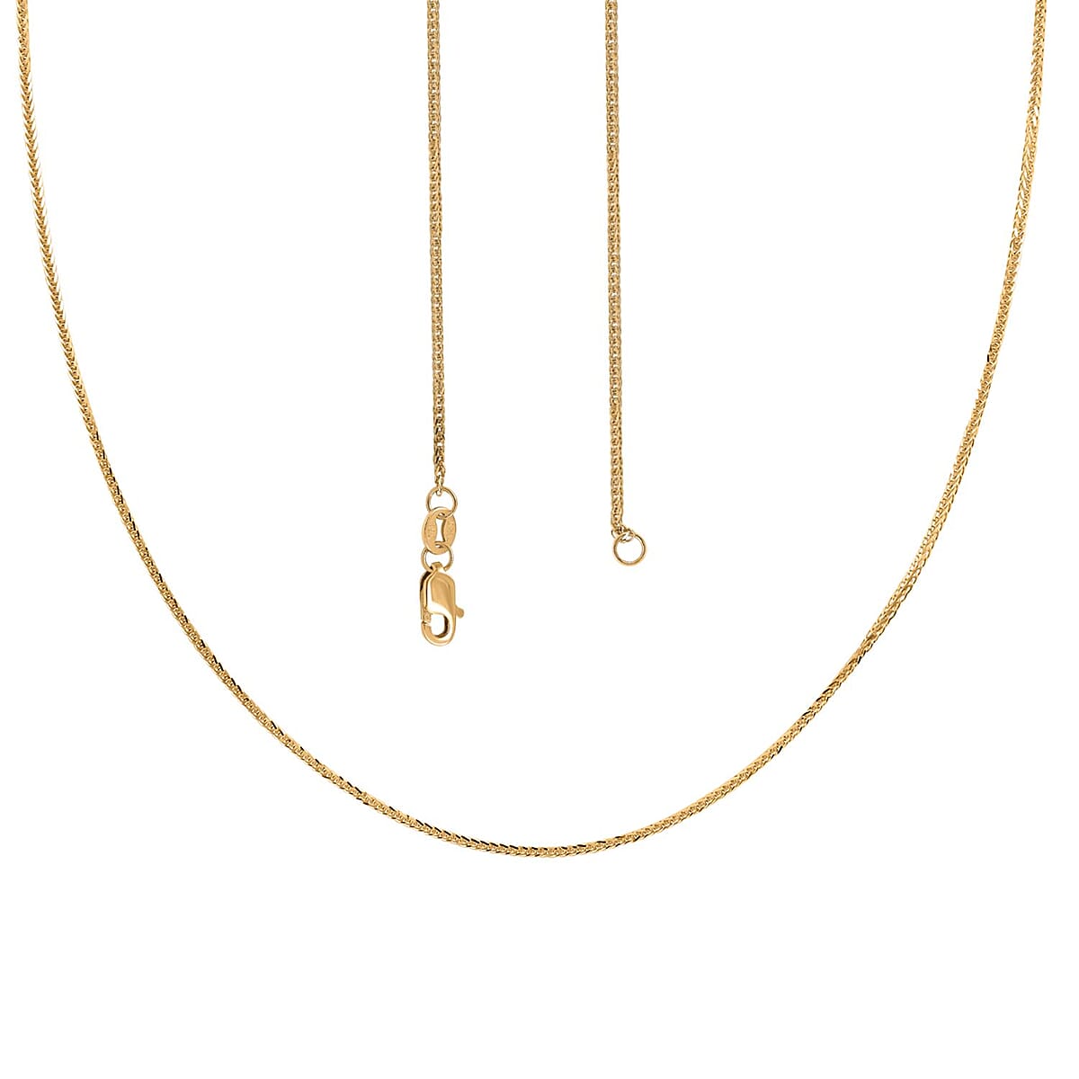 14K Yellow Gold 2.40mm Diamond-cut Triple Spiga Wheat Chain Necklace 22 Inches 10.60 Grams image number 3