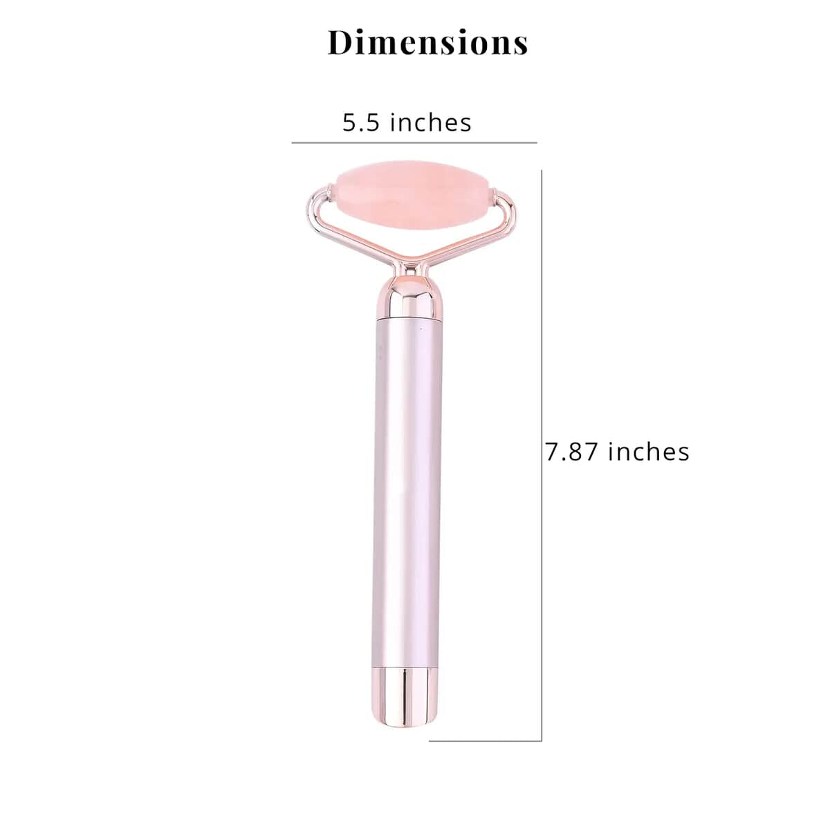 3-in-1 Electric Rose Quartz Vibration Massager Roller, Facial Massager With 3 Detachable Heads for Face Lift Anti-Aging Anti-Wrinkles Skin Tightening (1xAA Batteries Not included) image number 7