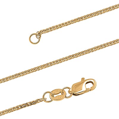 14K Yellow Gold 2.40mm Diamond-cut Triple Spiga Wheat Chain Necklace 24 Inches 11.70 Grams