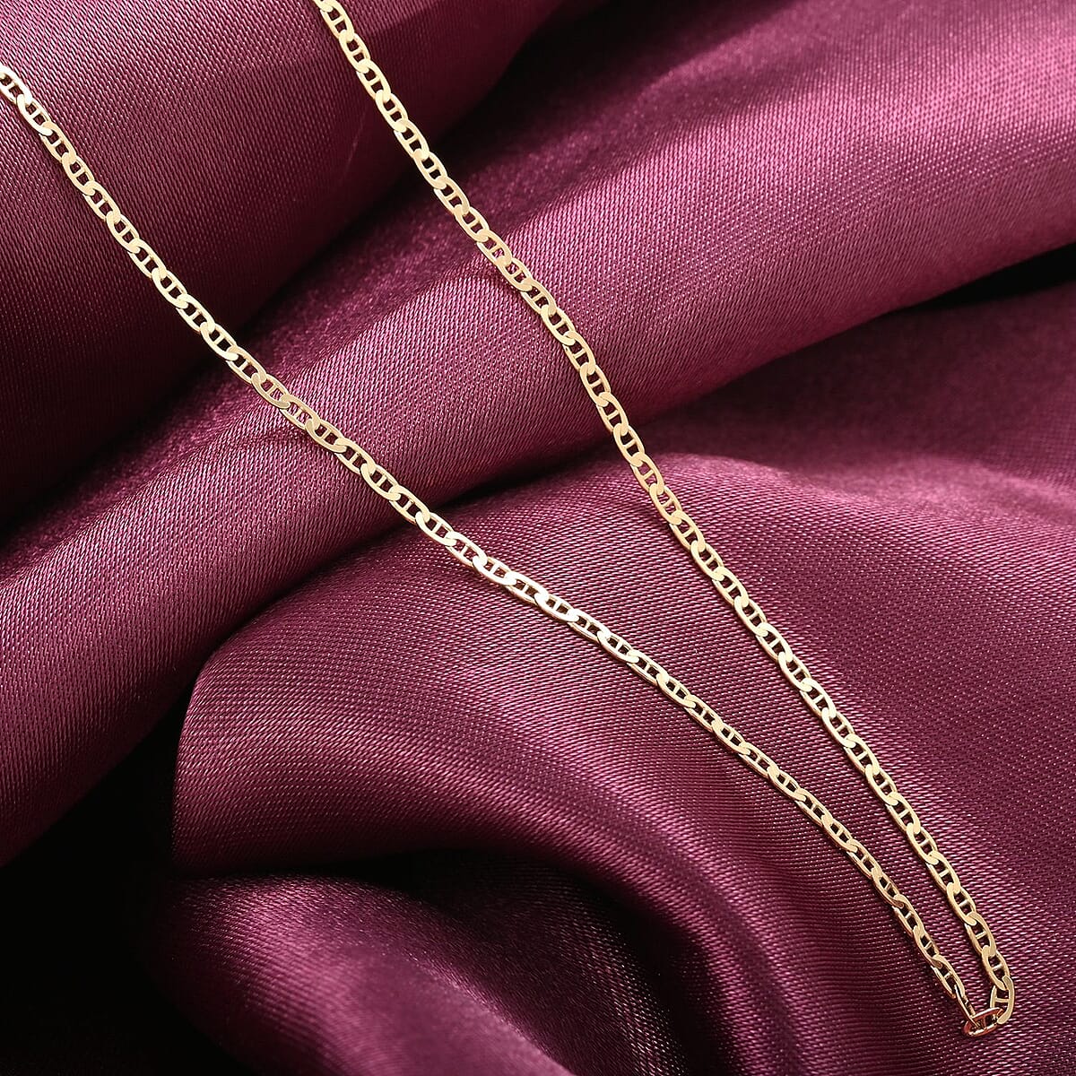 10K Yellow Gold 1.5mm Mariner Pendant Chain 20 Inches image number 1