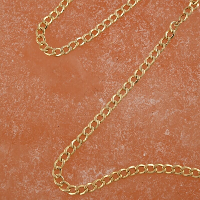 14K Yellow Gold 2mm Cuban Chain Necklace 22 Inches 1.9 Grams